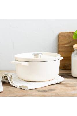 Kitchenaid CC006056 Döküm Demir Tencere 22 cm / 3.3 L Almond Krem - 3
