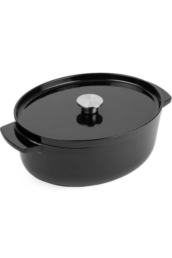 Kitchenaid CC006064 Oval Döküm Demir Tencere 30 cm / 5,6 L Onyx Siyah - 1