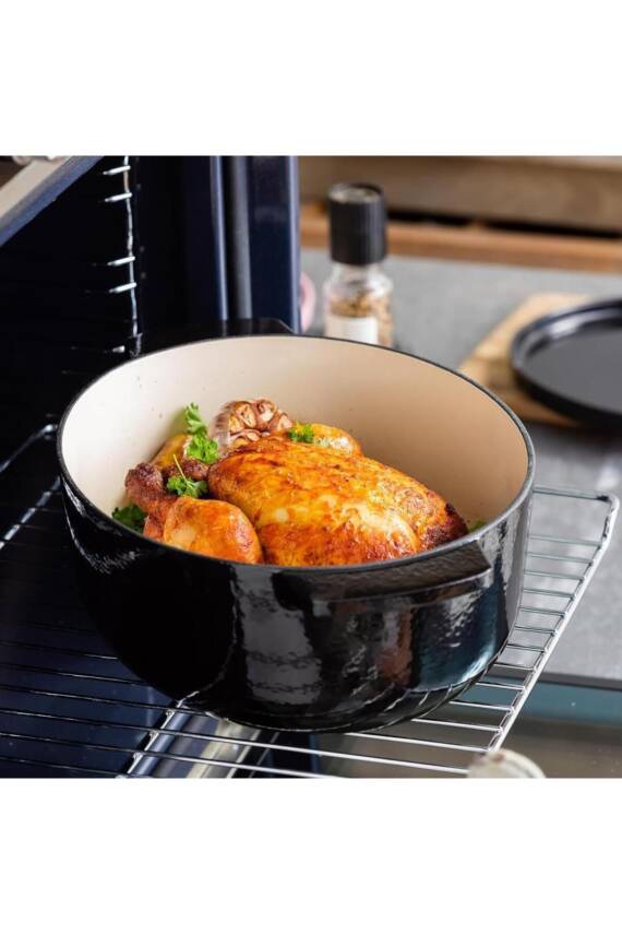 Kitchenaid CC006064 Oval Döküm Demir Tencere 30 cm / 5,6 L Onyx Siyah - 5