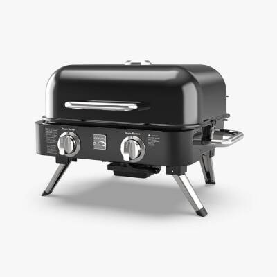 Kenmore KT-R40003-BK Gazlı 2 Ocaklı Masa Üstü Barbekü – Siyah - 1