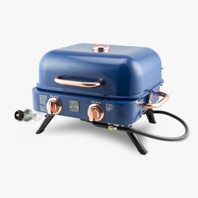 Kenmore KT-R40003-NC Gazlı 2 Ocaklı Masa Üstü Barbekü – Mavi - 1