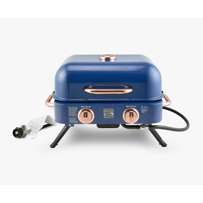 Kenmore KT-R40003-NC Gazlı 2 Ocaklı Masa Üstü Barbekü – Mavi - 2