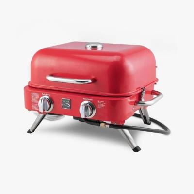 Kenmore KT-R40003-RD Gazlı 2 Ocaklı Masa Üstü Barbekü – Kırmızı - 1