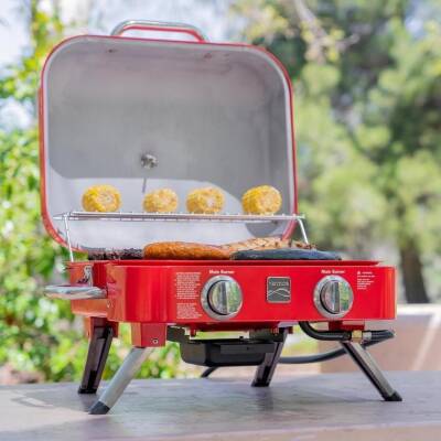 Kenmore KT-R40003-RD Gazlı 2 Ocaklı Masa Üstü Barbekü – Kırmızı - 5
