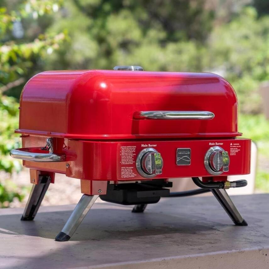 Kenmore KT-R40003-RD Gazlı 2 Ocaklı Masa Üstü Barbekü – Kırmızı - 6