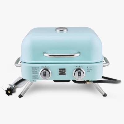 Kenmore KT-R40003-TQ Gazlı 2 Ocaklı Masa Üstü Barbekü – Turkuaz - 3