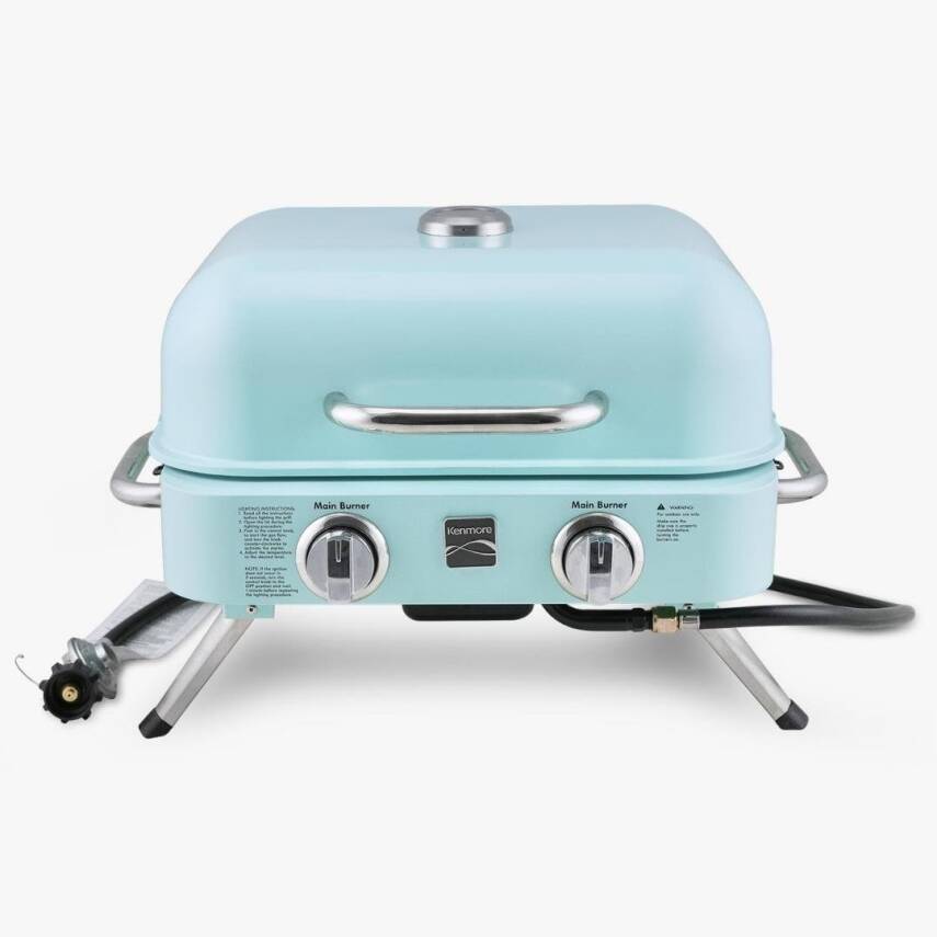 Kenmore KT-R40003-TQ Gazlı 2 Ocaklı Masa Üstü Barbekü – Turkuaz - 3