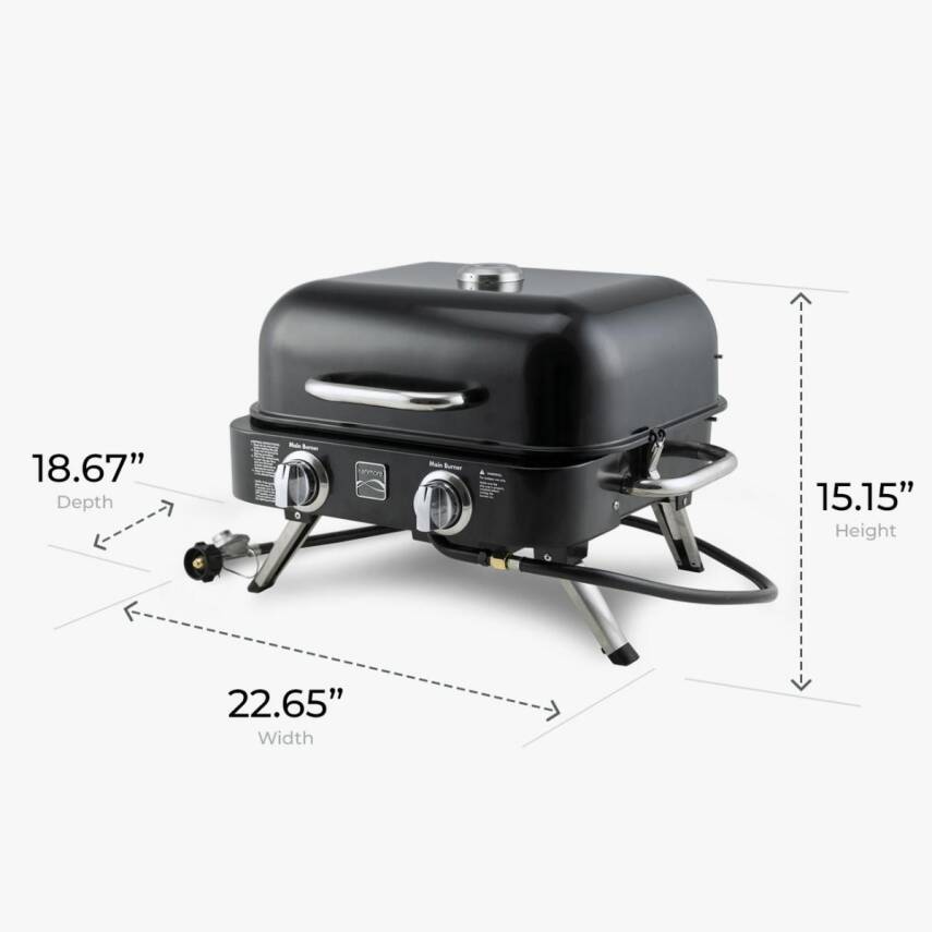 Kenmore KT-R40003-TQ Gazlı 2 Ocaklı Masa Üstü Barbekü – Turkuaz - 7