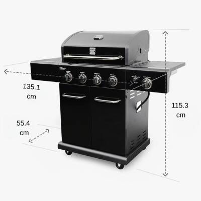 Kenmore PG-40409S0LB-1 Gazlı 4 Ocaklı Barbekü – Siyah - 7