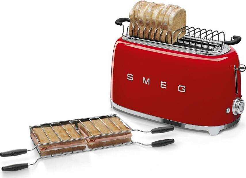 Smeg TSF02RDEU Retro Kırmızı 2x2 Slot Ekmek Kızartma Makinesi - 3