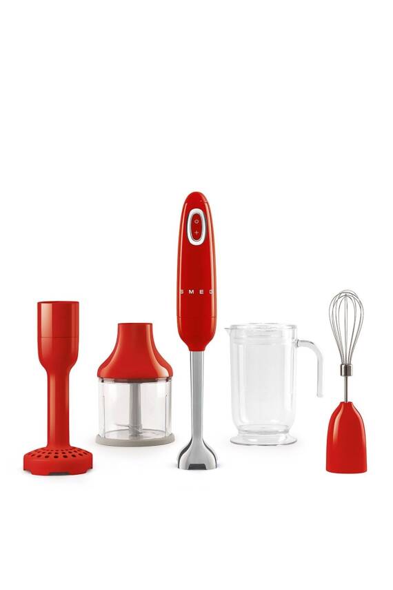 Smeg HBF22RDEU Standart 50's Style Kırmızı El Blender Seti - 1