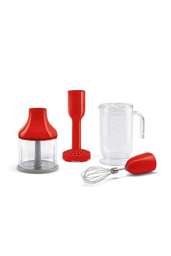 Smeg HBF22RDEU Standart 50's Style Kırmızı El Blender Seti - 7
