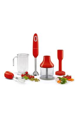 Smeg HBF22RDEU Standart 50's Style Kırmızı El Blender Seti - 8