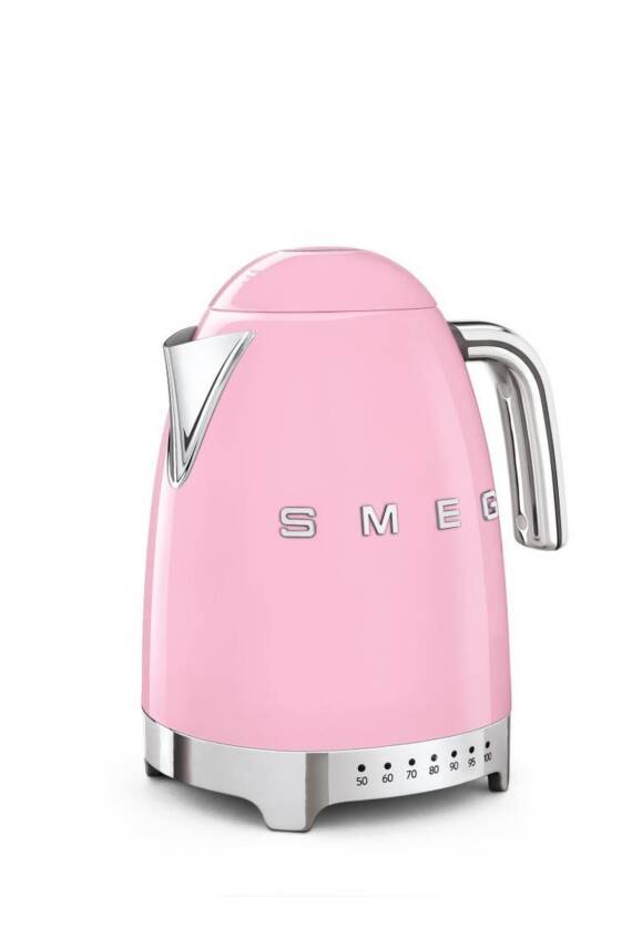 Smeg KLF04PKEU Retro Pembe Isı Ayarlı 2400 Watt 1.7 Litre Çelik Kettle - 2
