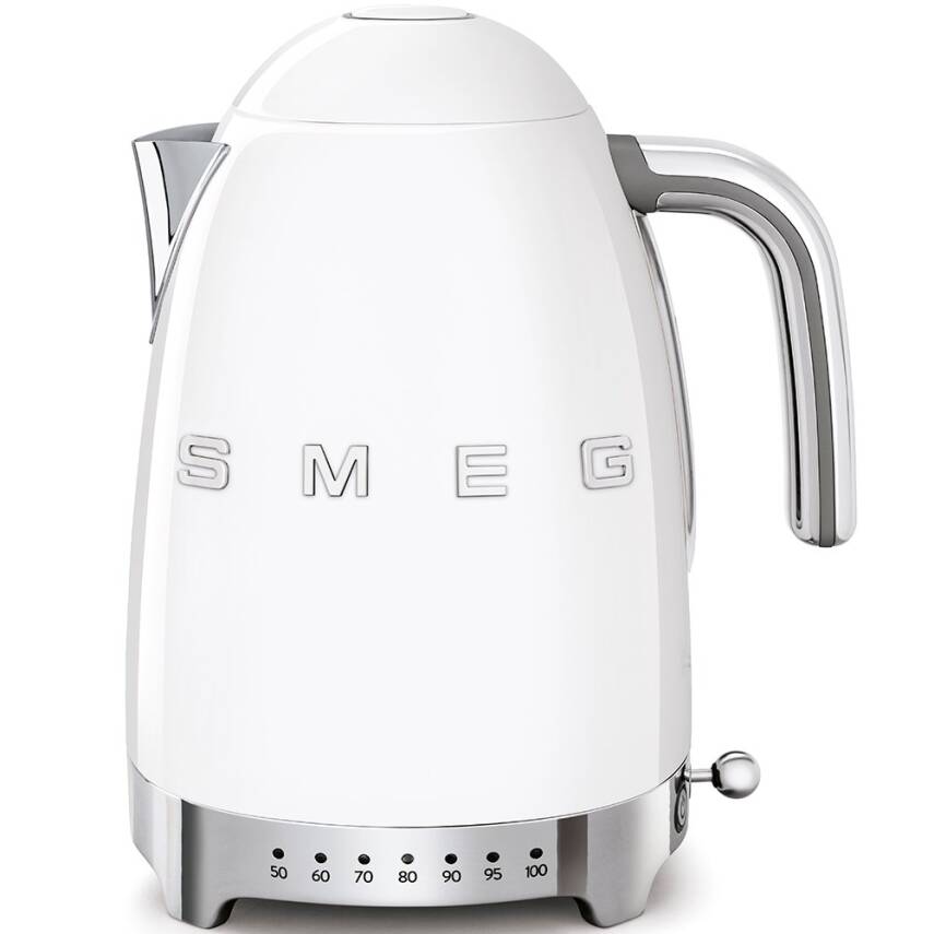 Smeg KLF04WHEU Retro Beyaz Isı Ayarlı 2400 Watt 1.7 Litre Çelik Kettle - 1