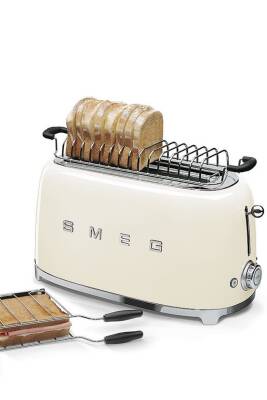 Smeg TSF02CREU Retro Krem 2x4 Slot Ekmek Kızartma Makinesi - 3