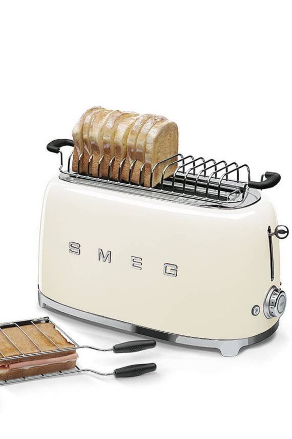Smeg TSF02CREU Retro Krem 2x4 Slot Ekmek Kızartma Makinesi - 3