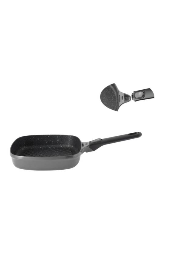 Berghoff 8501031 Gem Çıkarılabilir Saplı Stay Cool Izgara Kare Tava Gri 24 Cm - 1