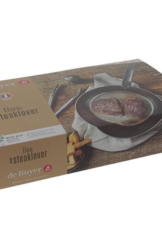 De Buyer Mineral B Element Çelik Tava 26 cm + Maşa + Değirmen - 5