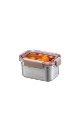 LocknLock LST602 Paslanmaz Çelik Fırın Saklama Kabı Dörtgen Kilitli 520 ml - 1