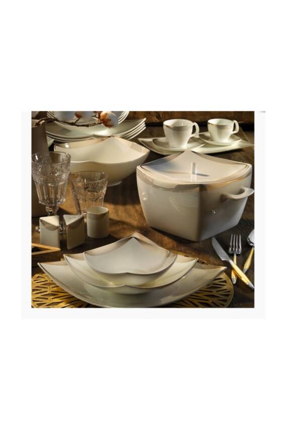 Aryıldız 31021 Bone Square 60 Parça Yemek Takımı - 1