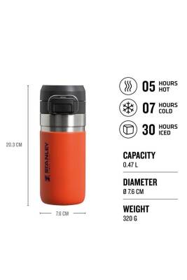 Stanley The Quick Flip Turuncu Paslanmaz Çelik Termos 0.47 LT - 2