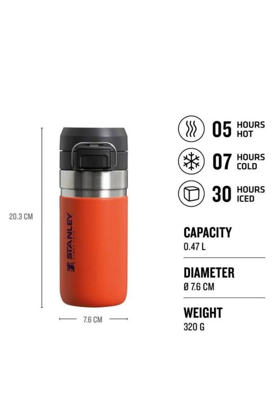 Stanley The Quick Flip Turuncu Paslanmaz Çelik Termos 0.47 LT - 2