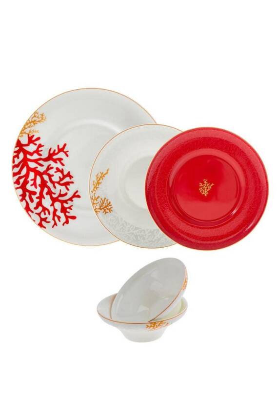 Jumbo Red Marin 6 Kişilik 24 Parça Yemek Takımı - 1