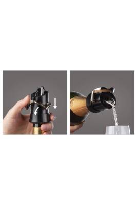 Vacu Vin 38899606 Şampanya Aksesuar Seti Şampanya Açacağı Soğutucu Servis Stopper Kutulu - 2