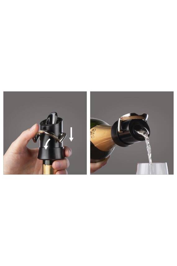 Vacu Vin 38899606 Şampanya Aksesuar Seti Şampanya Açacağı Soğutucu Servis Stopper Kutulu - 2