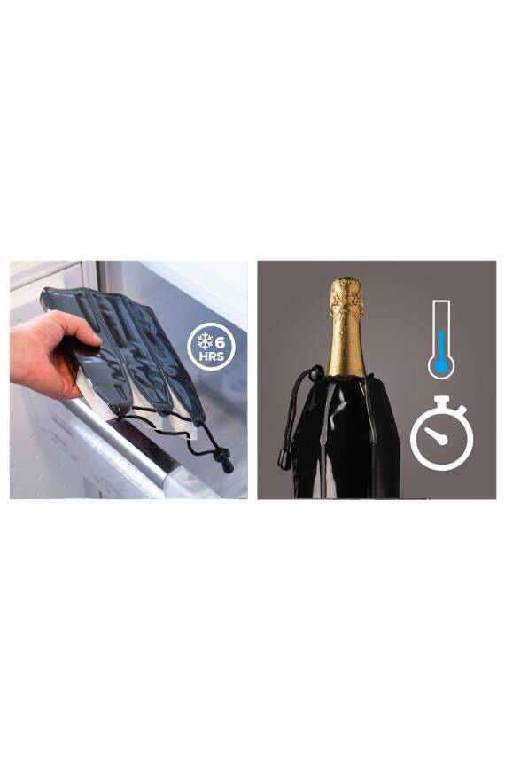 Vacu Vin 38899606 Şampanya Aksesuar Seti Şampanya Açacağı Soğutucu Servis Stopper Kutulu - 5