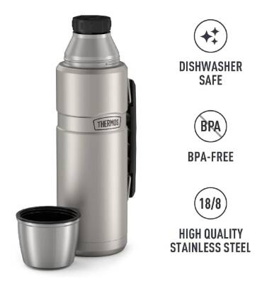 Sk2010 Stainless King Large Matte Stainless Steel 1,2 Litre Termos - 1