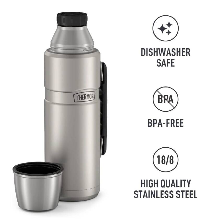 Sk2010 Stainless King Large Matte Stainless Steel 1,2 Litre Termos - 1