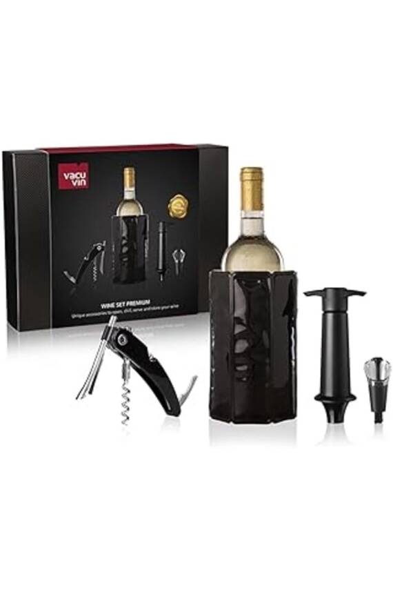 Vacu Vin 3890460 Şarap Seti Premium 4 Parça Hediye Kutulu - 1