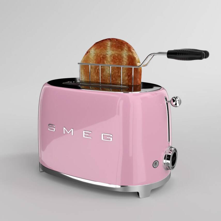 Smeg TSF01PKEU Retro Pembe 2X2 Slot Ekmek Kızartma Makinesi - 5