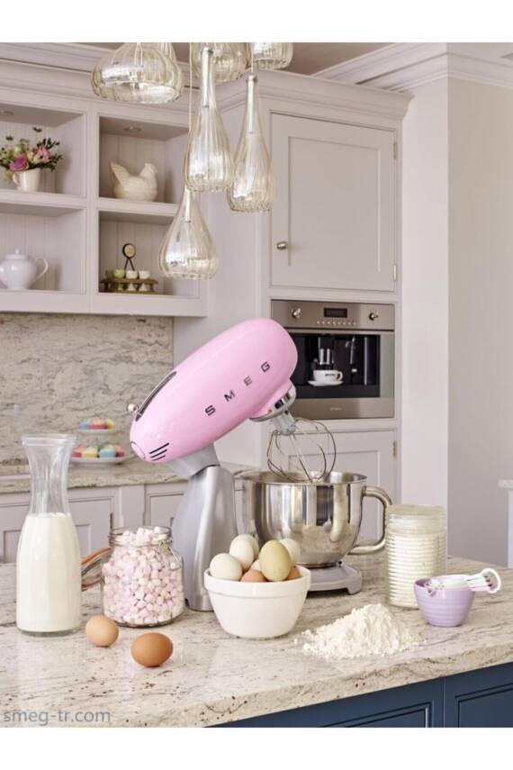 Smeg SMF02PKEU Retro Pembe 800 Watt 4.8 Litre Stand Mikser - 9