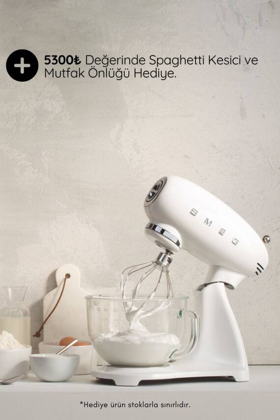 Smeg SMF13WHEU 4.8 Litre Beyaz Stand Mikseri - 1