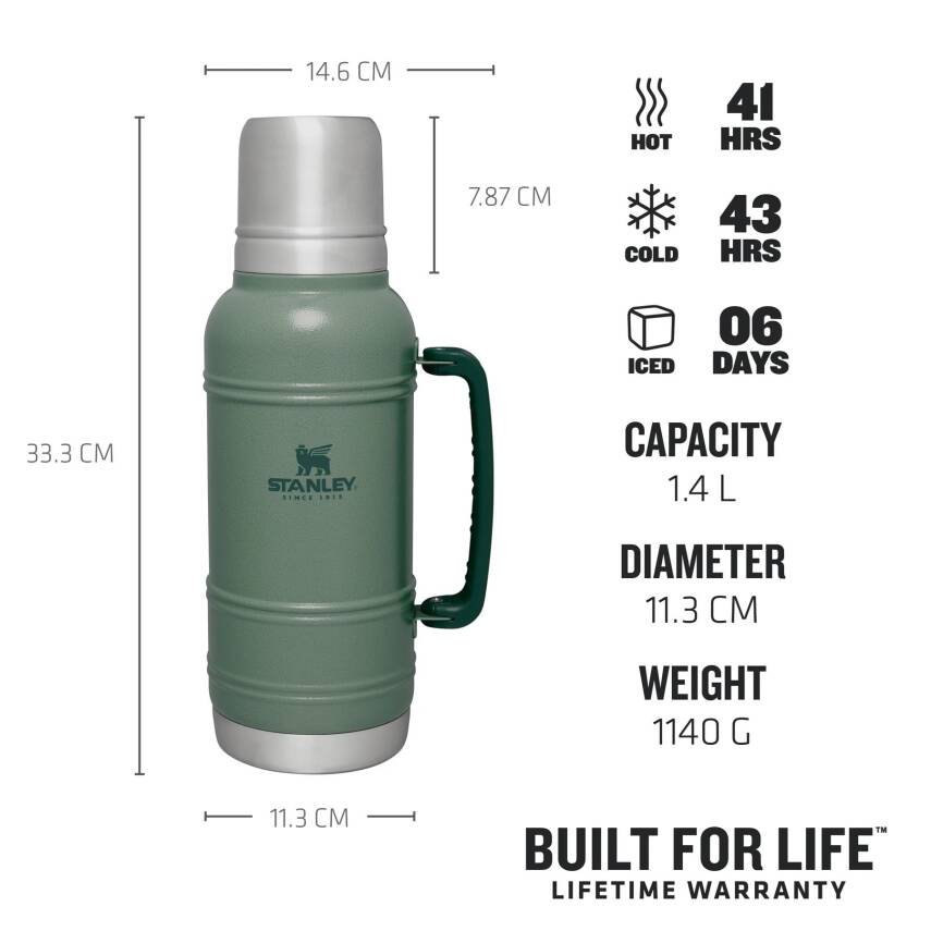 Stanley Artisan Hammertone Green 1.4 L Yeşil Termos - 2