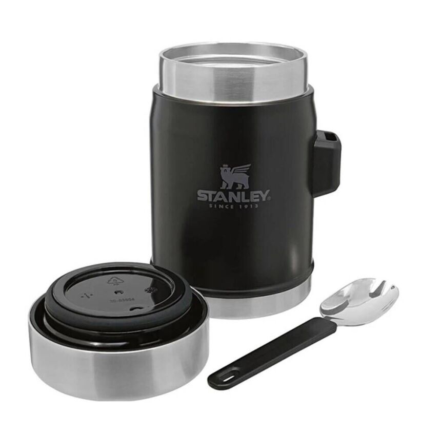 Stanley Klasik Paslanmaz Çelik Siyah Yemek Termosu Kaşıklı 0,40 Litre - 2