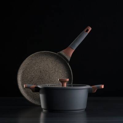 Stone 7 Parça Granit Tencere Seti - JUMBO (1)