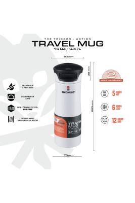 MADMUGS TM-TA-002 Travel Mug Termos Bardak 0,47lt-Beyaz - 1
