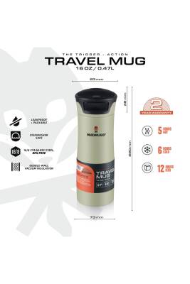 MADMUGS TM-TA-003 Travel Mug Termos Bardak 0,47lt-Yeşil - 1
