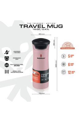 MADMUGS TM-TA-005 Travel Mug Termos Bardak 0,47lt-Pembe - 1