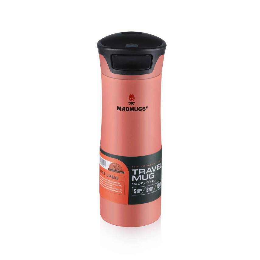 MADMUGS TM-TA-004 Travel Mug Termos Bardak 0,47lt-Turuncu - 3