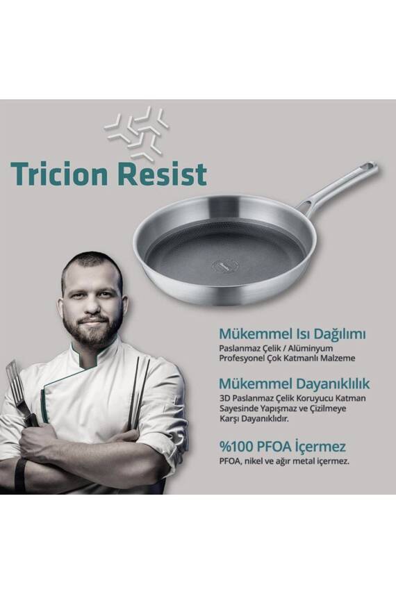 Berndes 99214 Tricion Pro Paslanmaz Çelik Tencere Cam Kapaklı 24 cm - 5