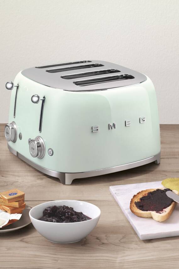 Smeg TSF03PGEU 1x4 Yeşil Ekmek Kızartma Makinesi - 1