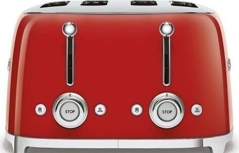 Smeg TSF03RDEU Rero Kırmızı 4x4 Slot Ekmek Kızartma Makinesi - 2