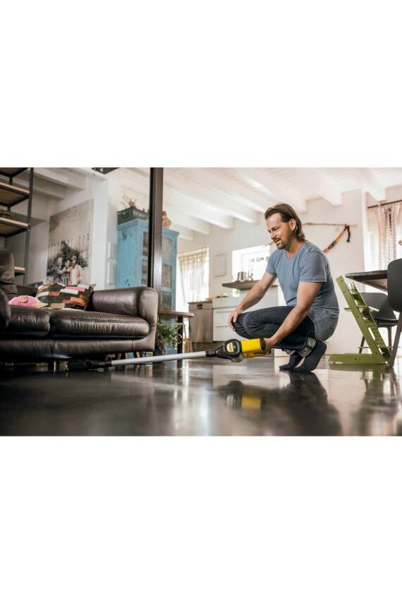 Karcher 1.198-662.0 VC 6 OURFAMILY DİKEY ELEKTRİKLİ SÜPÜRGE LİMİTED EDİTİON - SARI SOFTROLLER BAŞLIK - 2