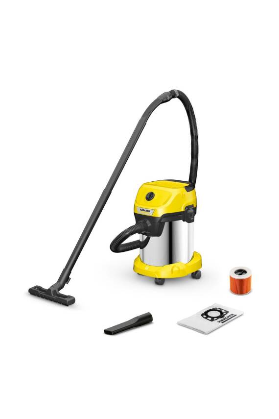 Karcher 1.628-135.0 S V-17/4/20 (YSY) WD 3 EU ÇELİK KAZAN ISLAK KURU ELEKTRİKLİ SÜPÜRGE - 1