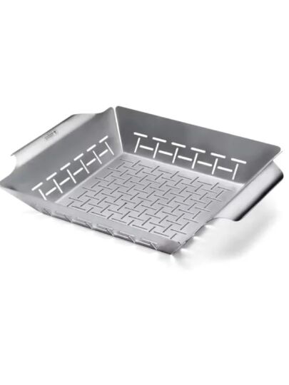 Weber Deluxe Grilling Basket 6434 – Sebze & Küçük Parça Izgara Sepeti Paslanmaz Çelik Tel - 1